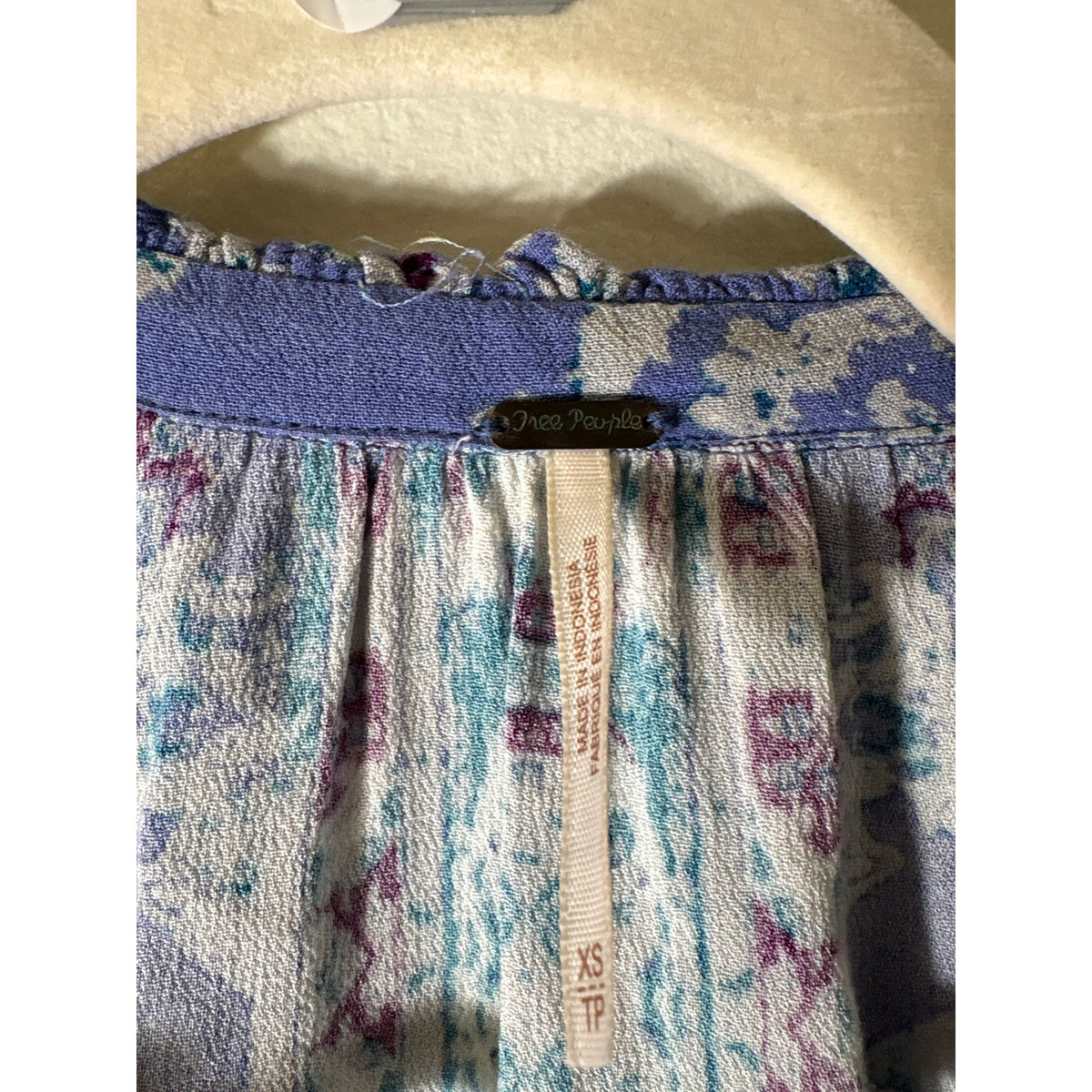 Free People Lillac Long Boho Extra Long Sleeve Button Up Shirt Sz XS
