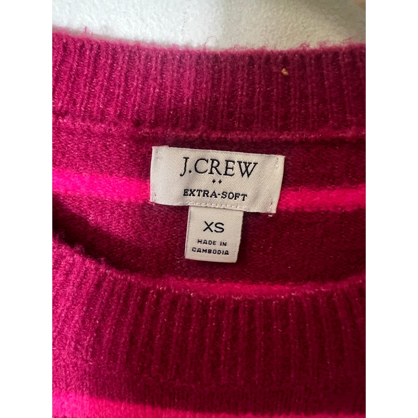 J. Crew Pink Magenta Long Sleeve Sweater Sz XS