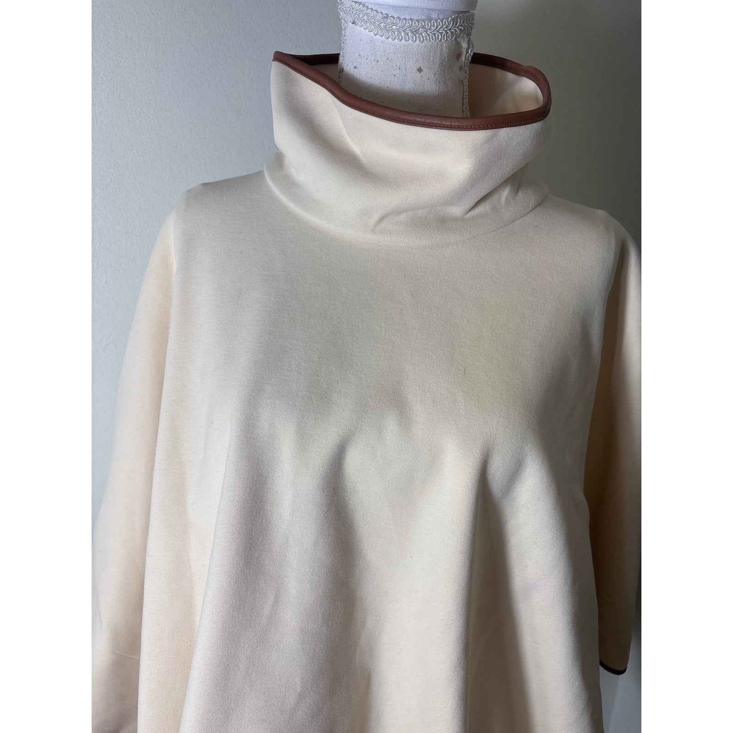 NWT Tuckernuck Off White Mock Neck Poncho Sz OS
