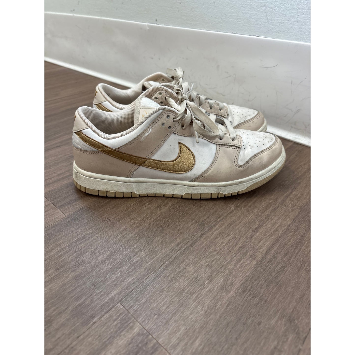 Nike Blush and Gold Tennis Shoes Sz 9.5