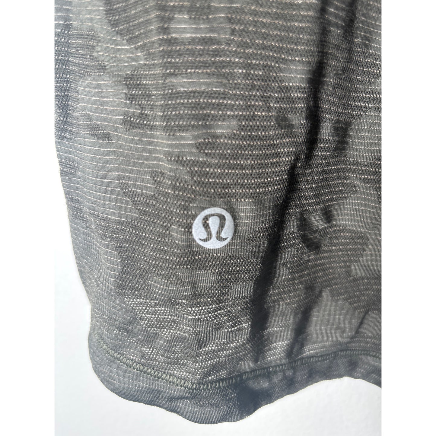 Lululemon Green Camo Workout Shirt Sz M