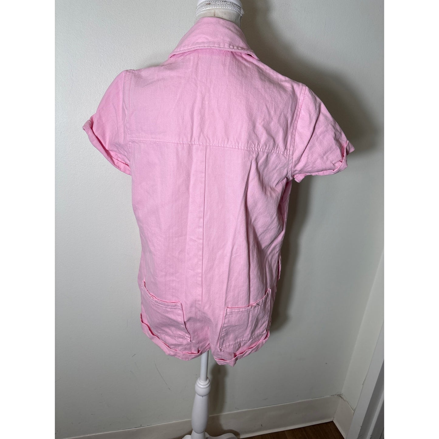 Show Me Your MUMU Pink Denim Romper Sz M