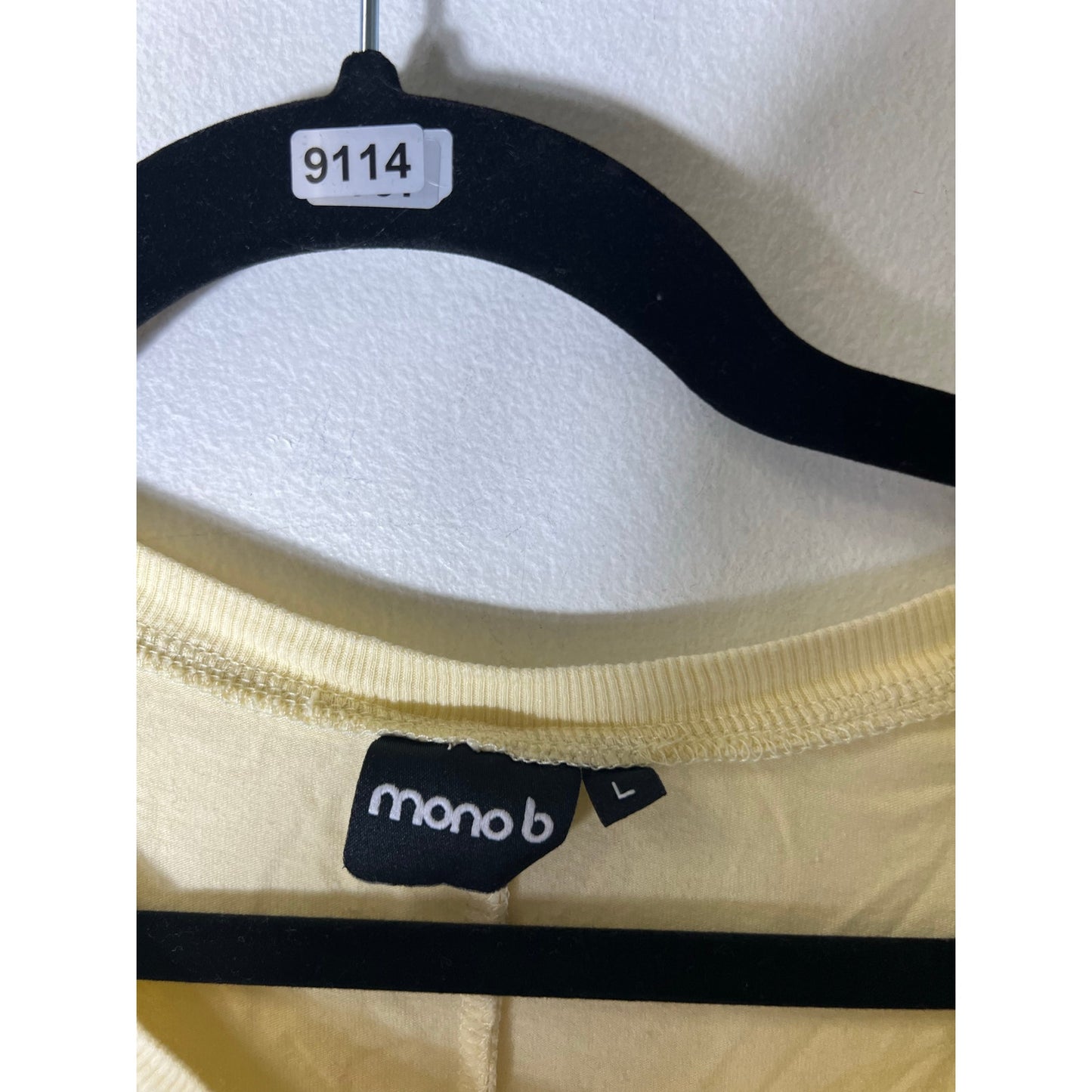 Mono B Yellow T Shirt Sz L