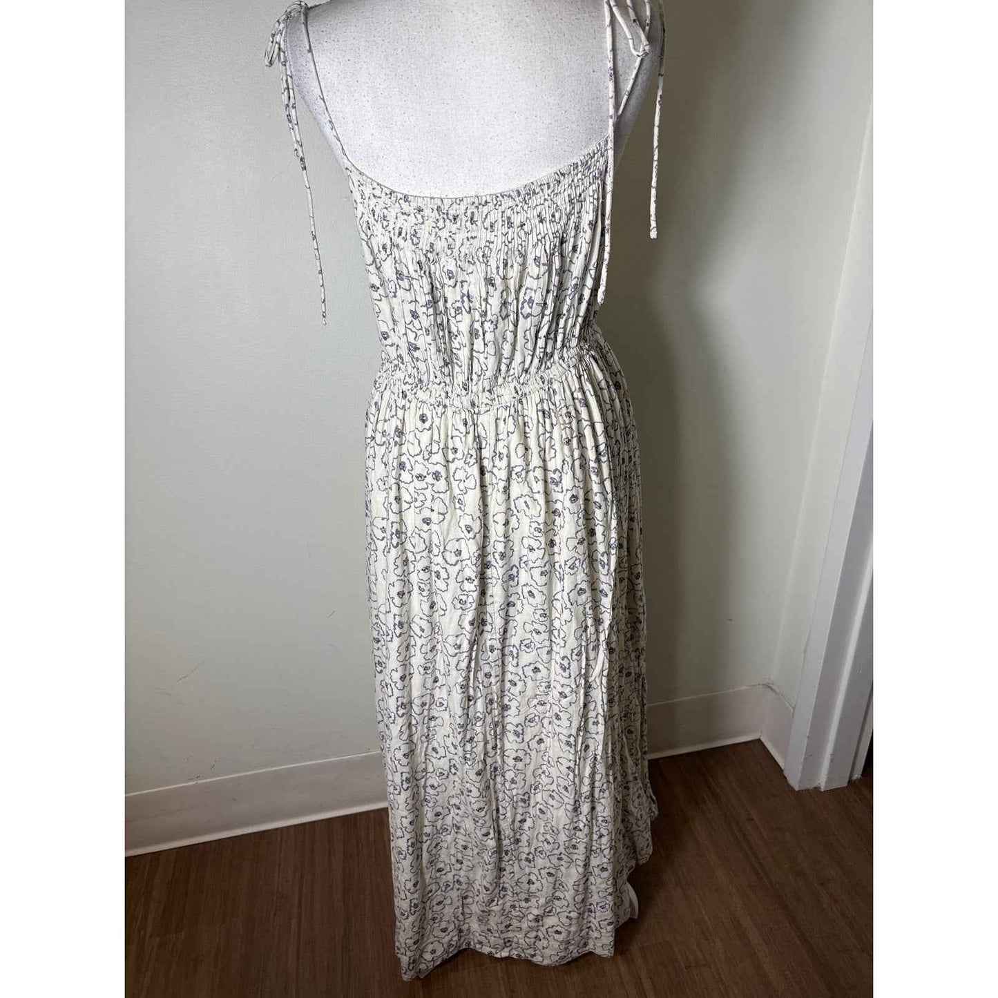 Apiece Apart Lavendar Floral Cream Maxi Dress Sz 6