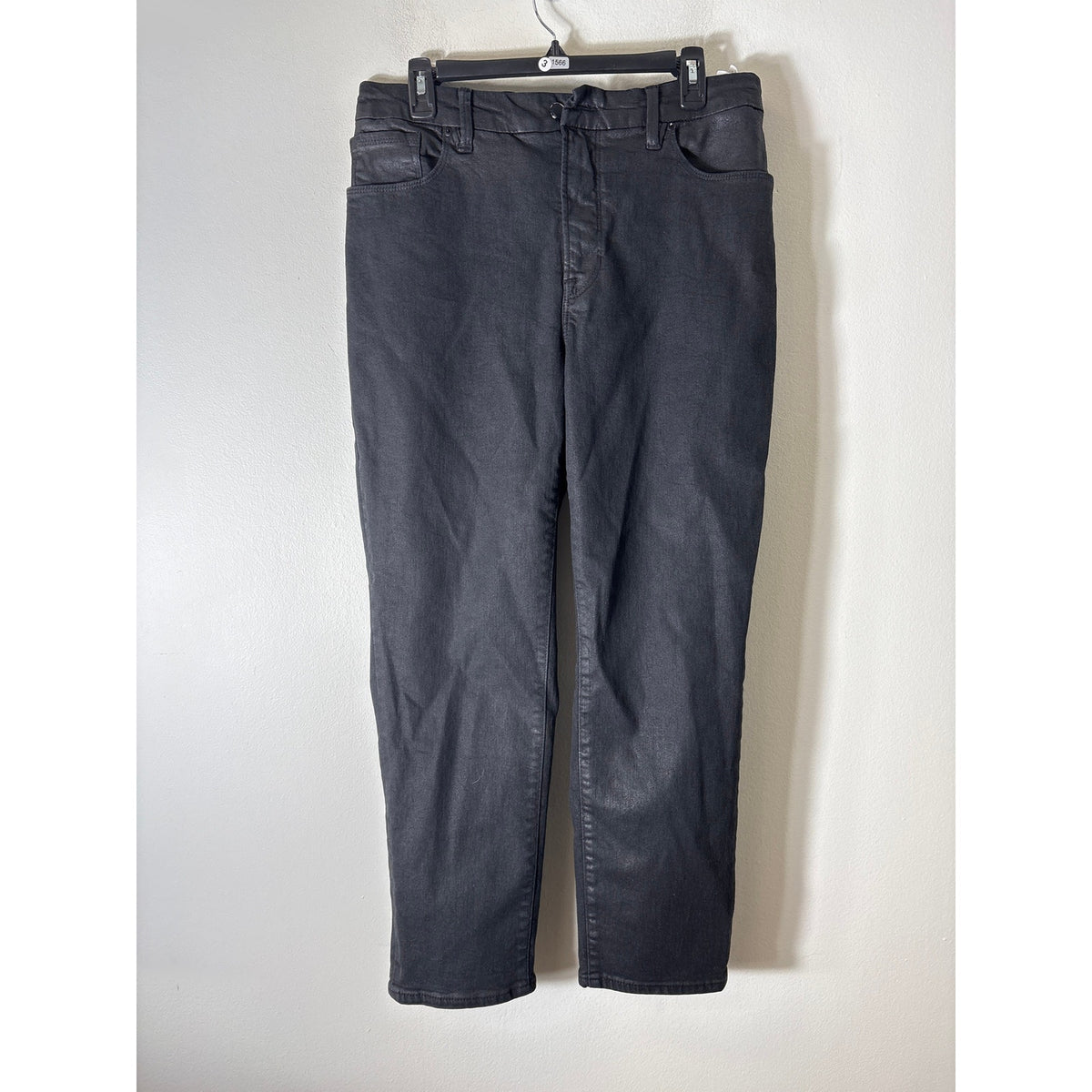 Good American Black Straight Leg Denim Jean Sz 14