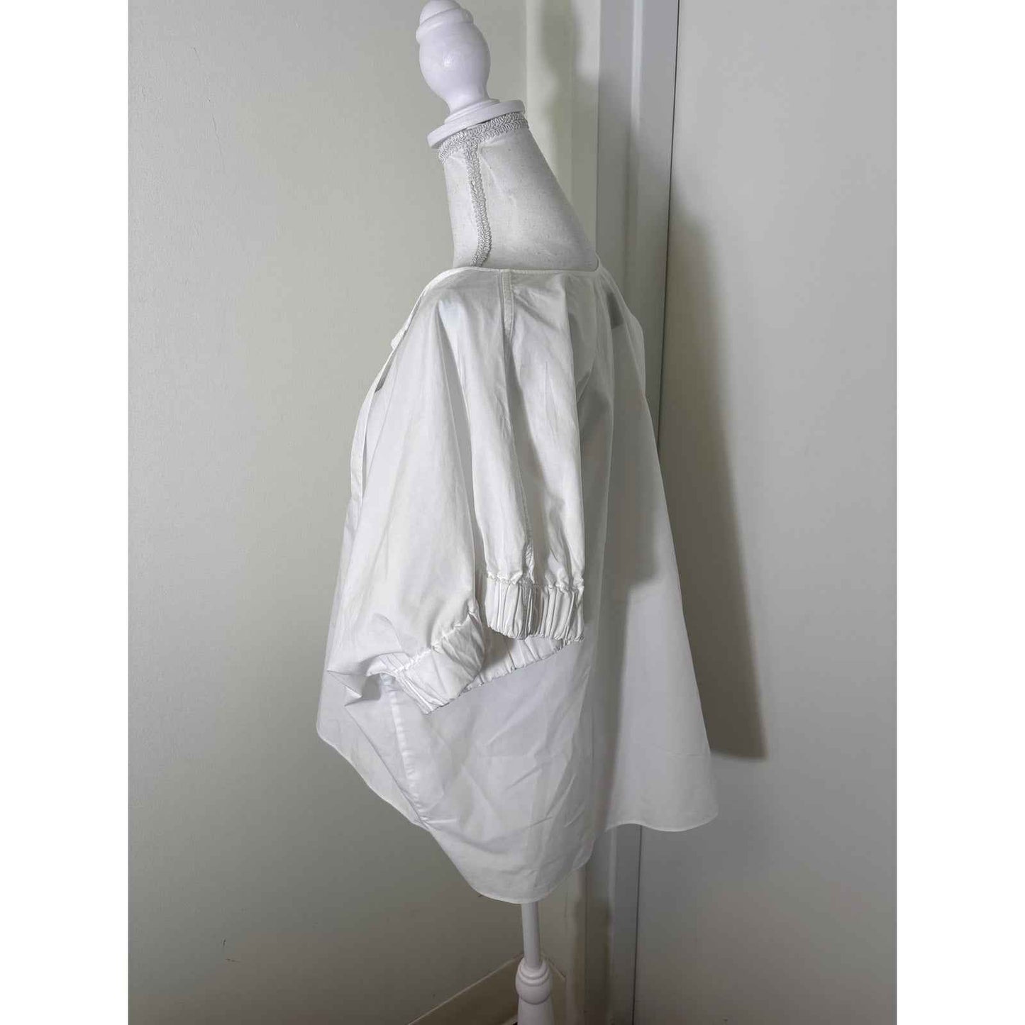 Fabiana Pigna White Cotton Oversized Short Sleeve Top Sz M