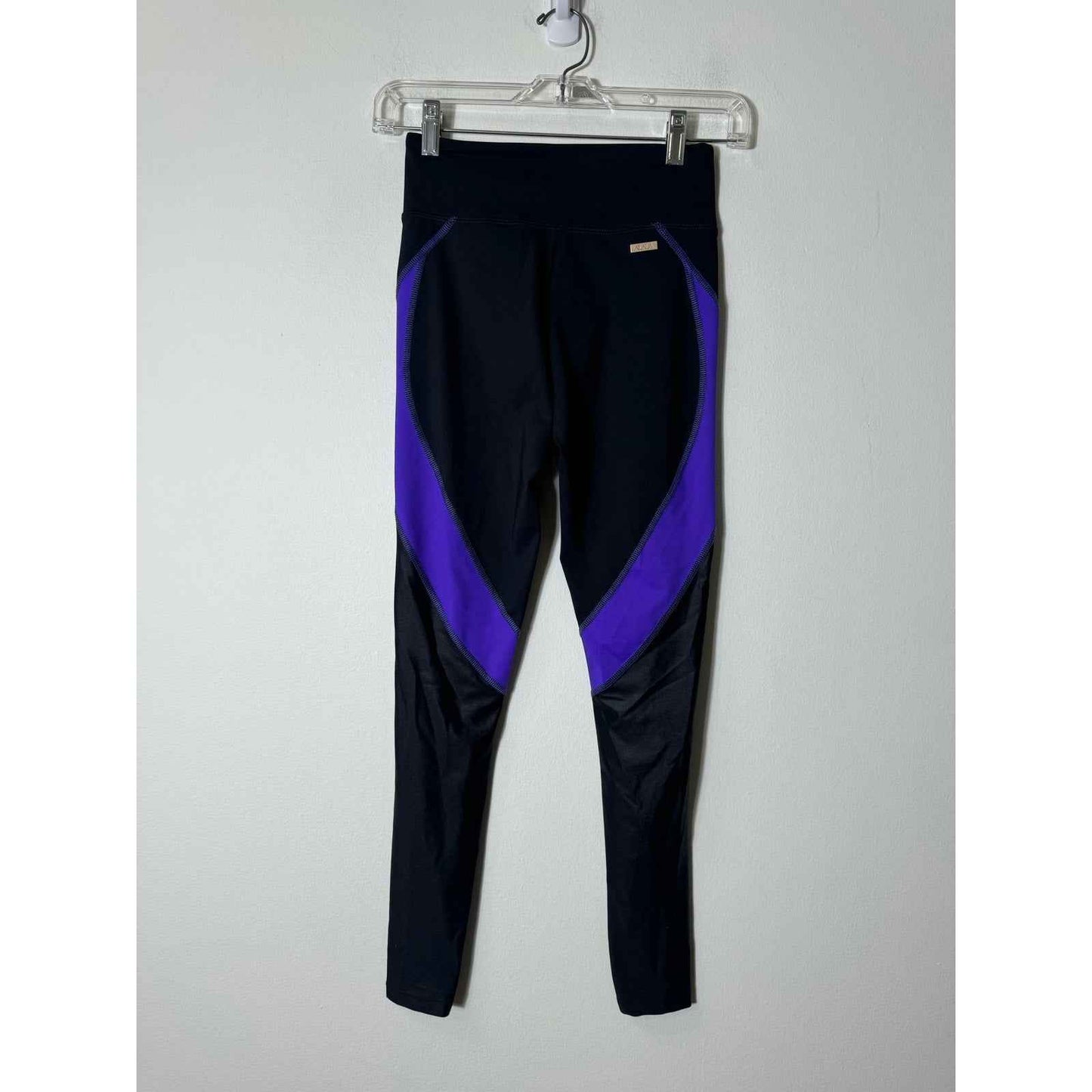NWT Alala Black & Purple Exercise Ankle Leggings Sz XS