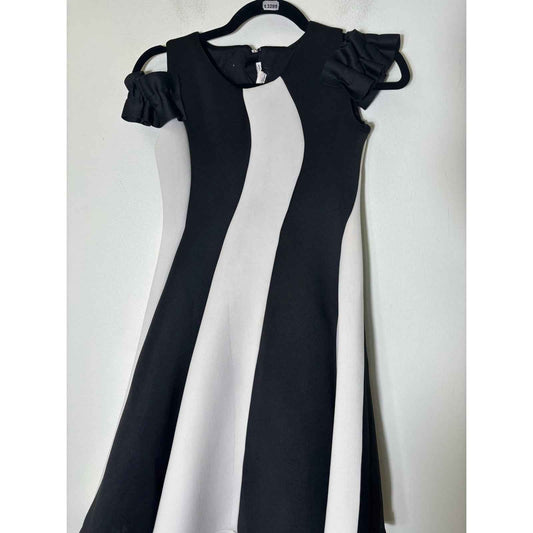 Girls Deux Par Deux Black and White Special Occassion Dress Sz 14