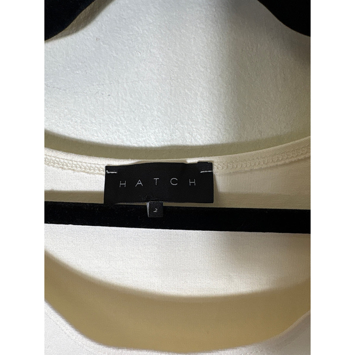 Hatch Maternity Off White Short Sleeve Knee Length Shift Dress Sz 2