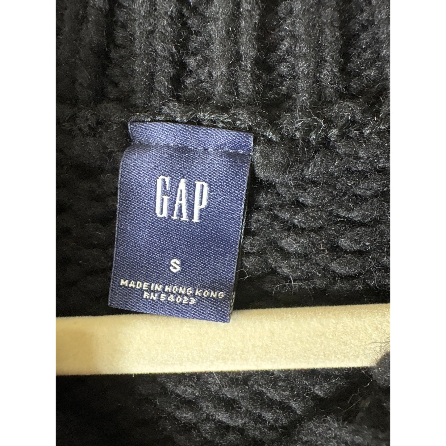 Gap Black Knit Zip Up Sweater Vest Sz S