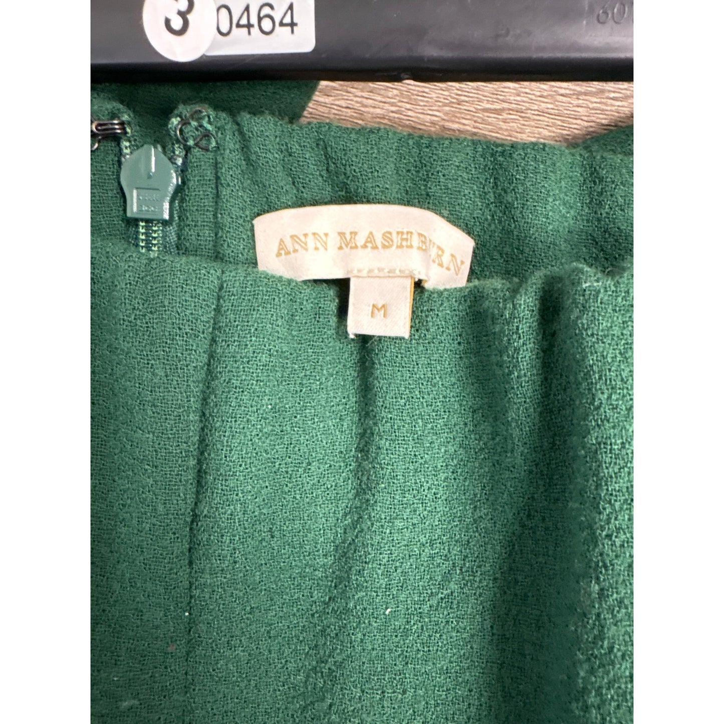 Ann Mashburn Dark Green Wool Pull On Pants Sz M