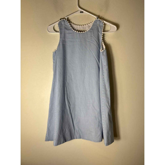 GIrls Vitage Amanda Remembered Blue&white check sleeveless dress Sz 7