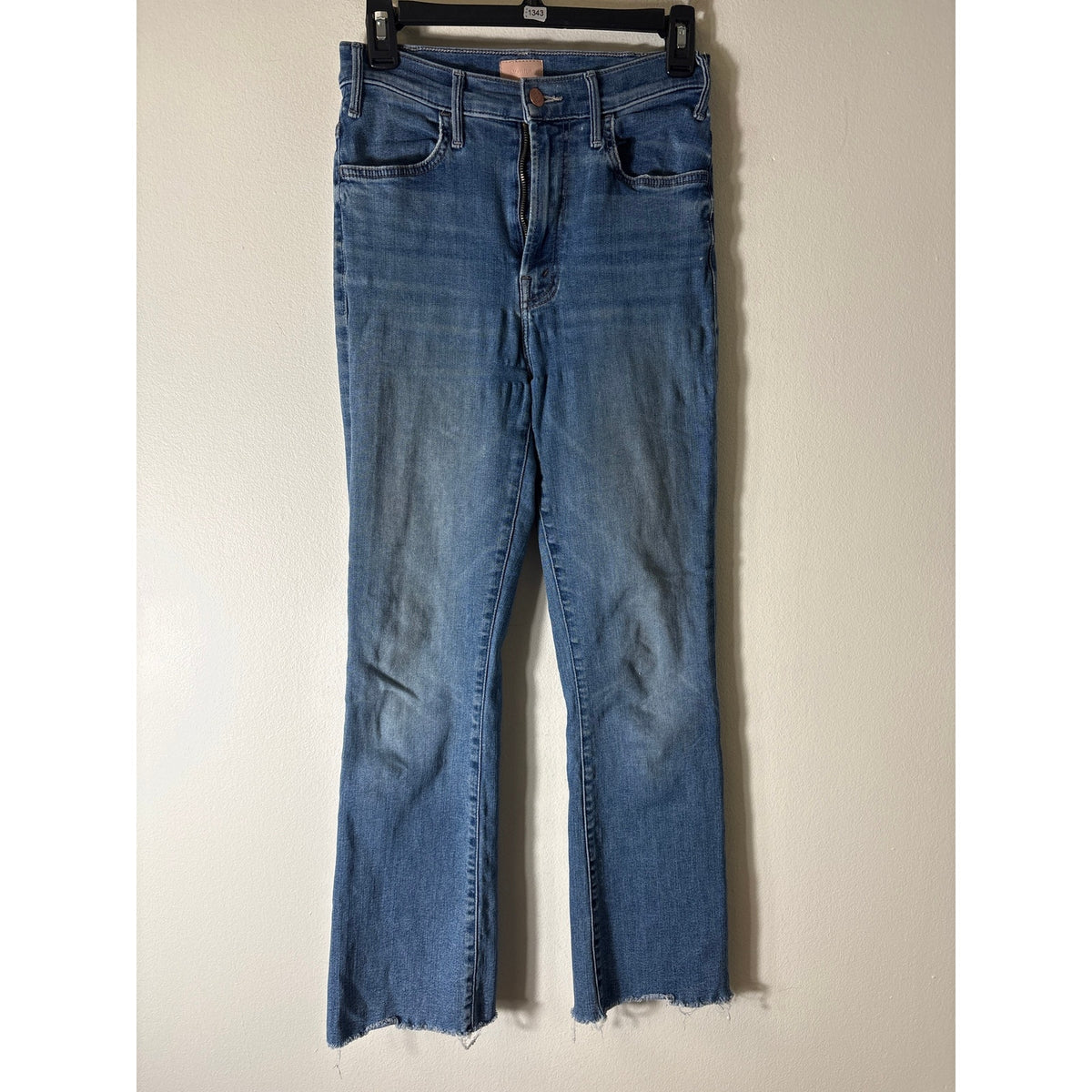 Mother The Hustler Ankle Fray Healing Jar Color Denim Sz 27