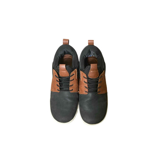 Boys Nosox Black and Brown Dress Tennis Shoes Sz 3