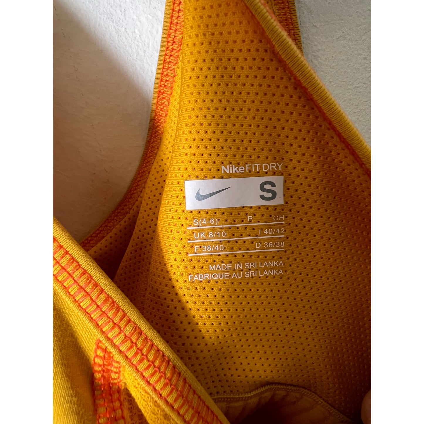 Nike FitDry Runing Tank Yellow, Sz small