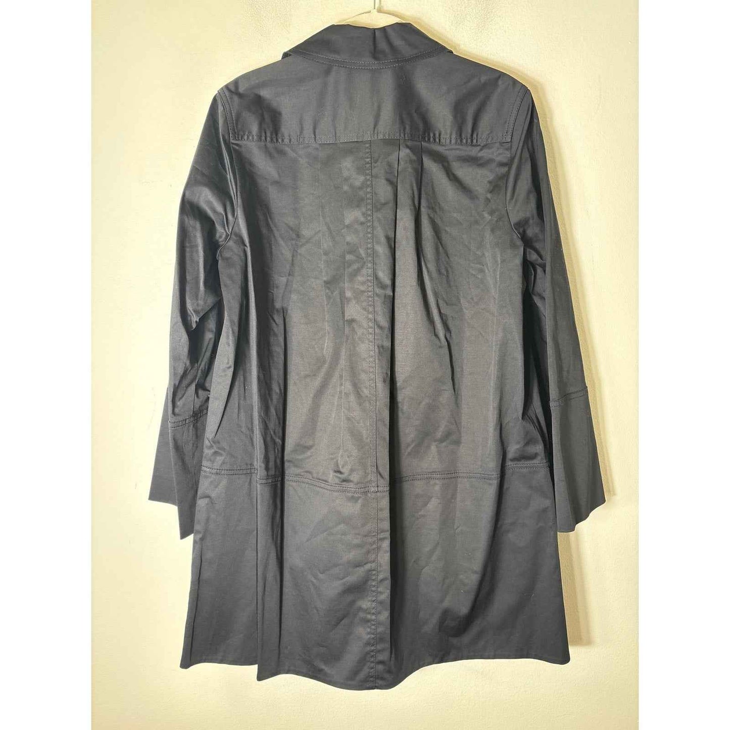 NWT Rebecca Taylor Black "Heavy Cotton shirt Dress" Sz S