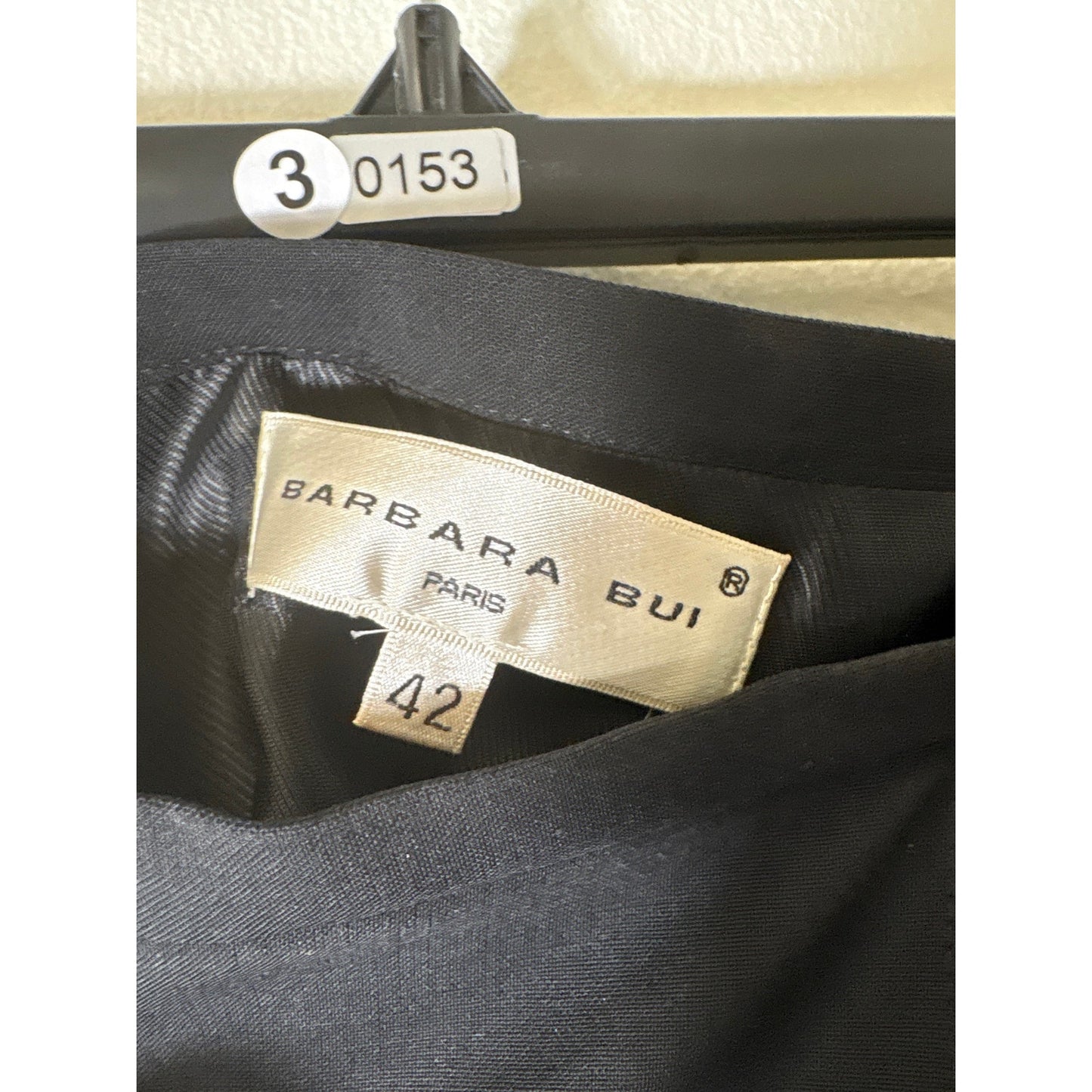 Barbara Bui Black A Line Pleated Wrap Skirt Sz 42 (10)