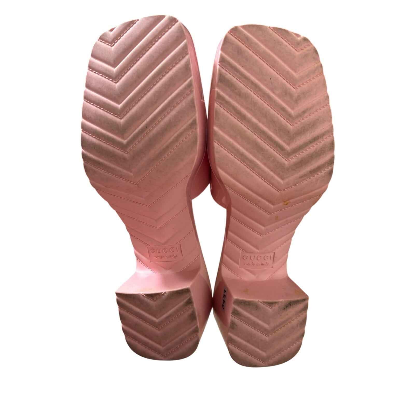 Gucci Pink Rubber Sandals EU 39