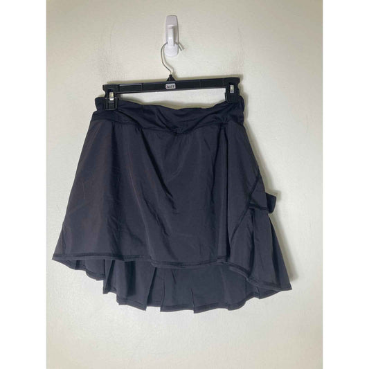 Lululemon Black Tennis Skirt W Pleats In Back Sz 10