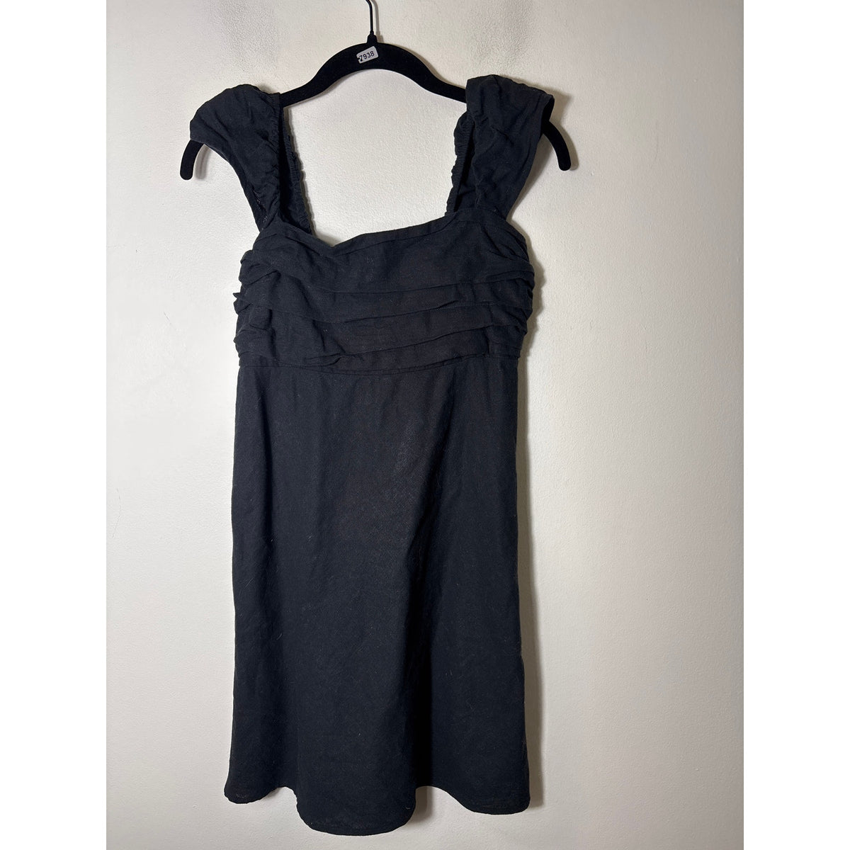 Abercrombie & Fitch Black Linen Blend Knee Length Dress Sz M
