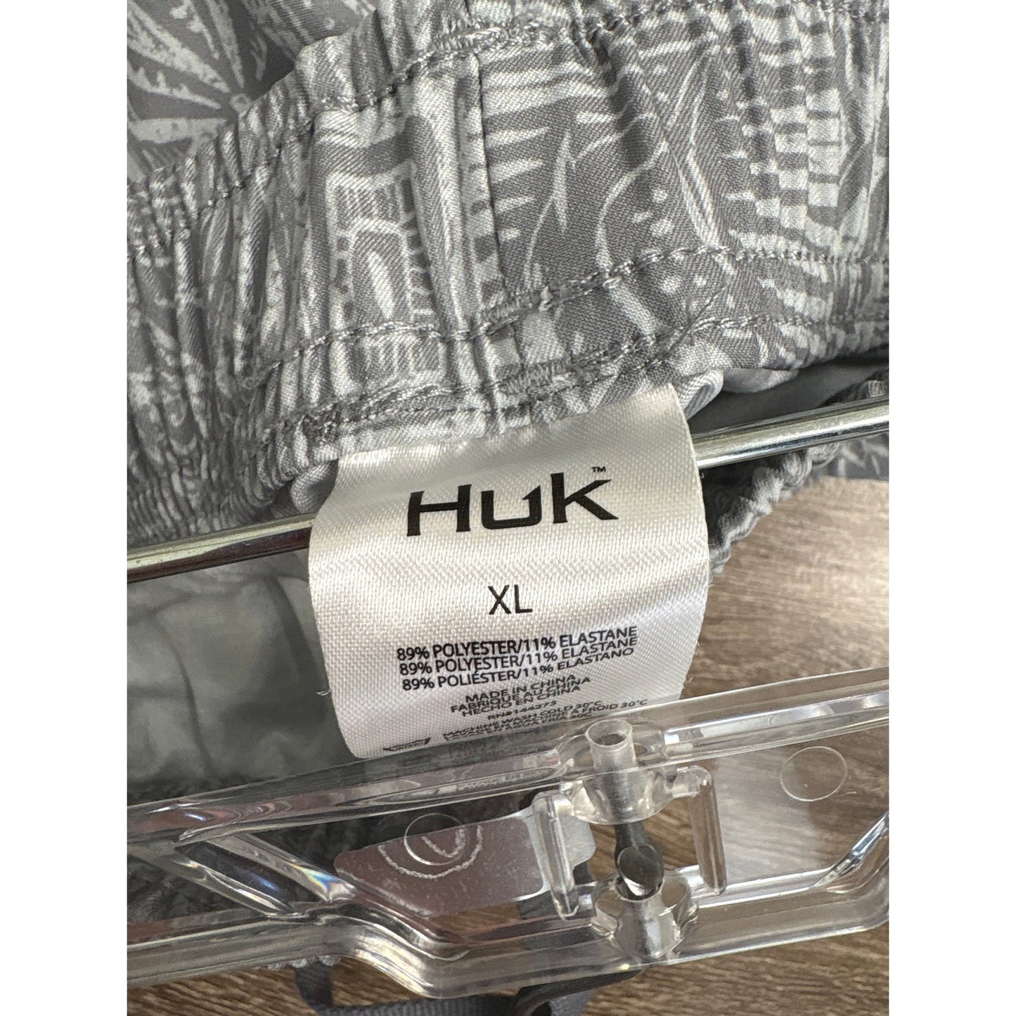 Men's HUK Gray Swim Trunks Sz XL