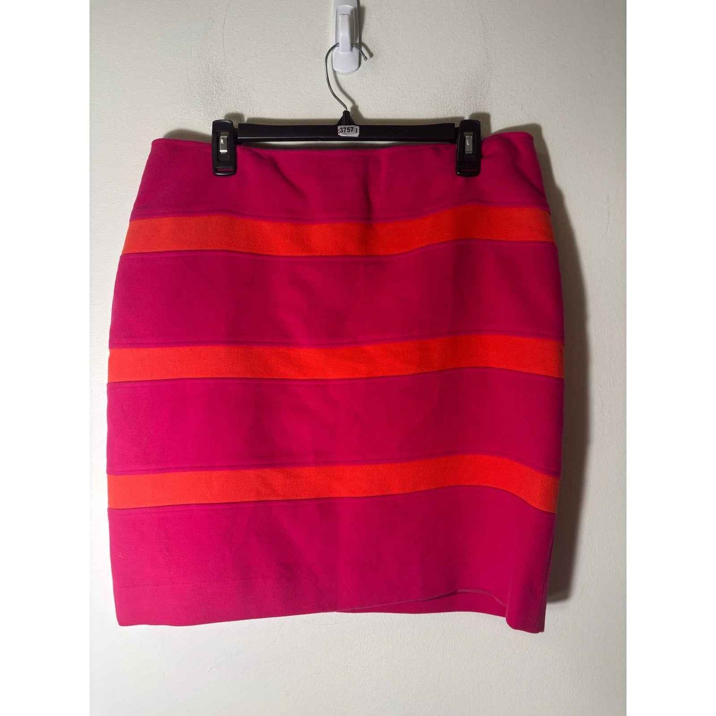NWT Etcetera Hot Pink and Orange Zip Up Mini Skirt Sz 14