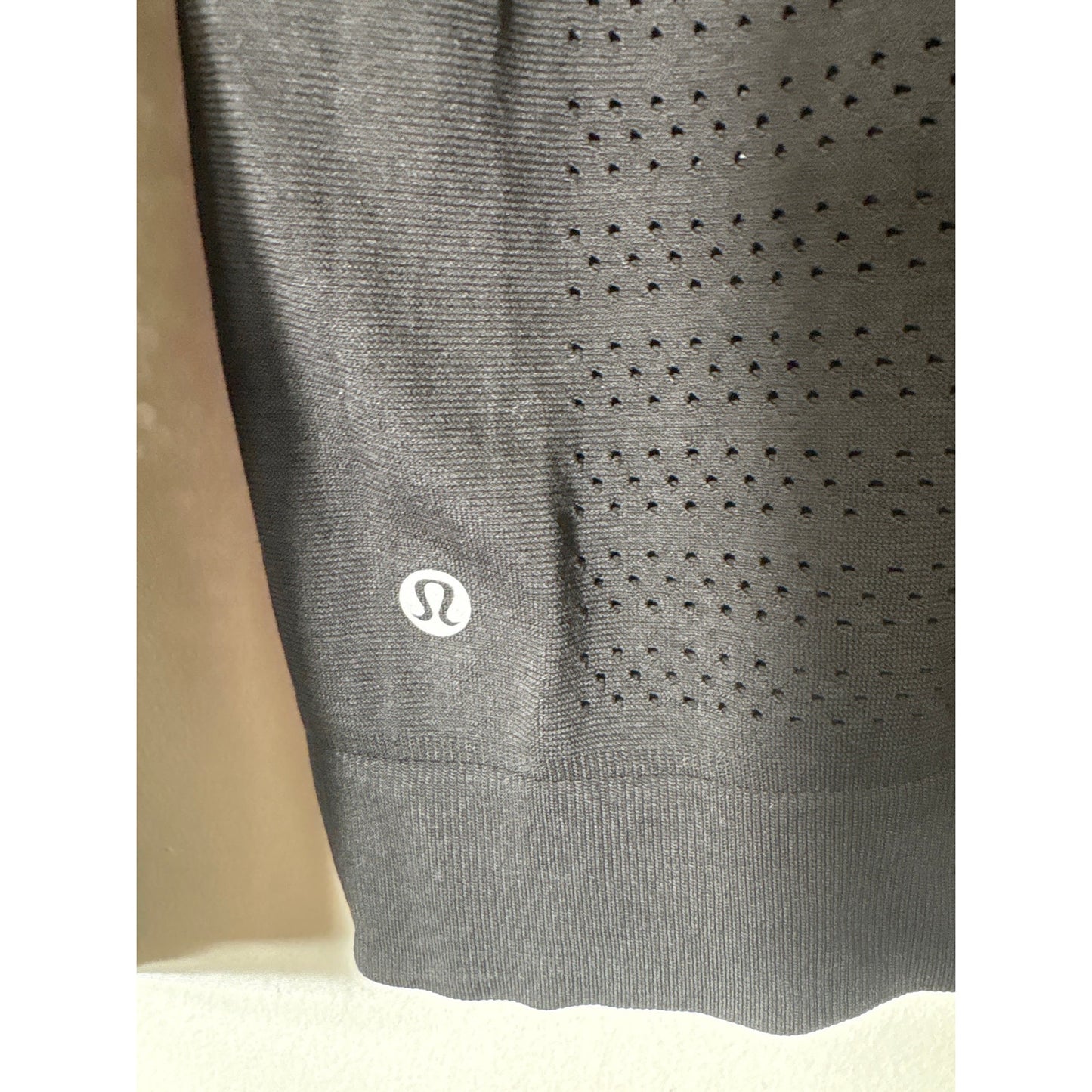 Lululemon Black Pique Long Sleeve Shirt No Sz/Fits like a S