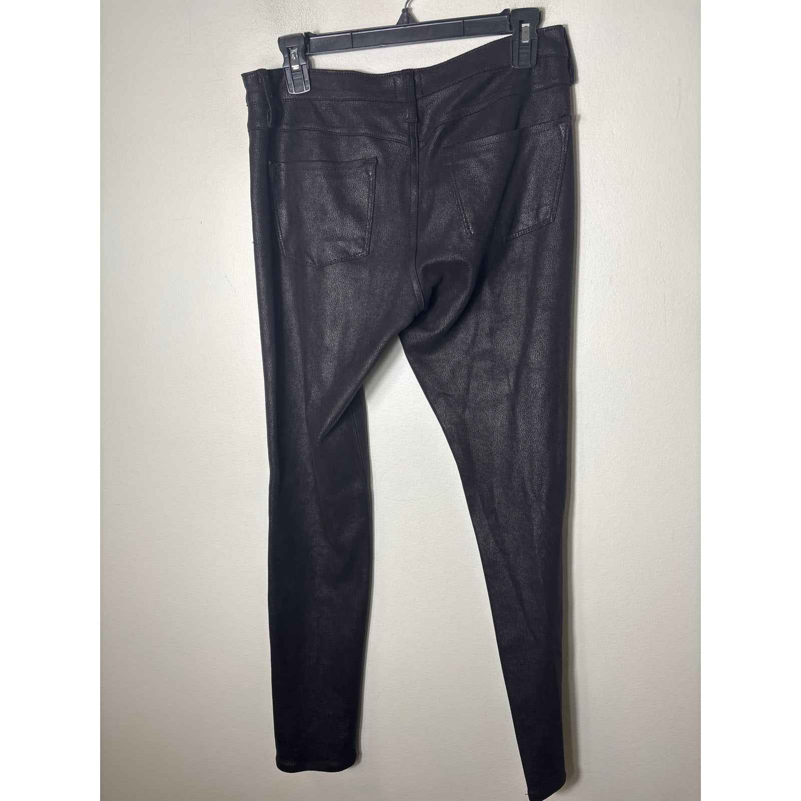 Just Black Soft Pebbled Black Denim Pants Sz 29