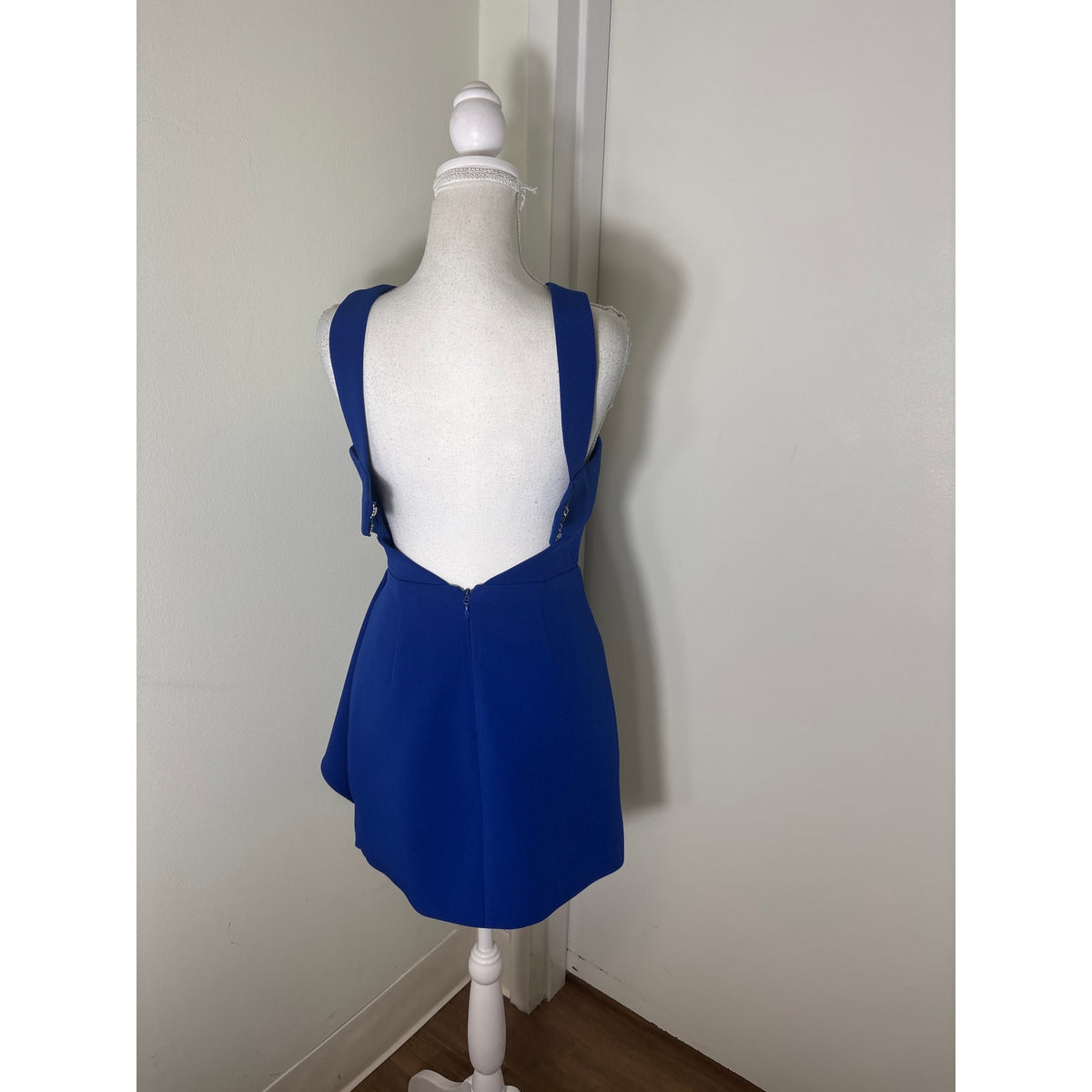 BCBG Cobalt Blue Cut Out Cocktail Dress Sz 0