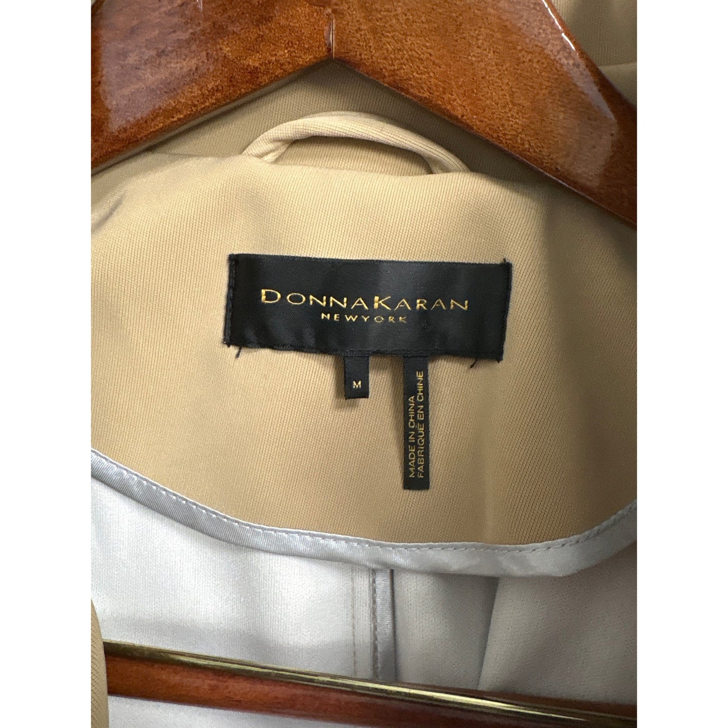 NWOT Donna Karan Khaki Trench Coat Sz M