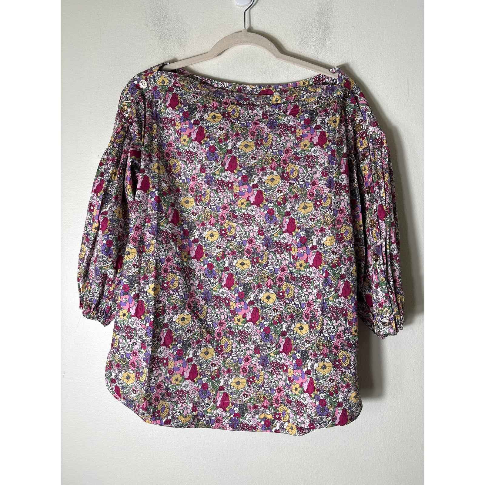 NWT Buru Pink Floral Button Sleeve Blouse and Mini Skirt Set Sz S