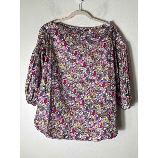 NWT Buru Pink Floral Button Sleeve Blouse and Mini Skirt Set Sz S