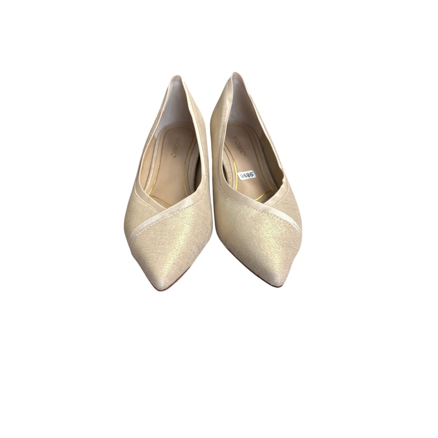 Vionic Gold Kitten Heel Dress Shoes Sz 7