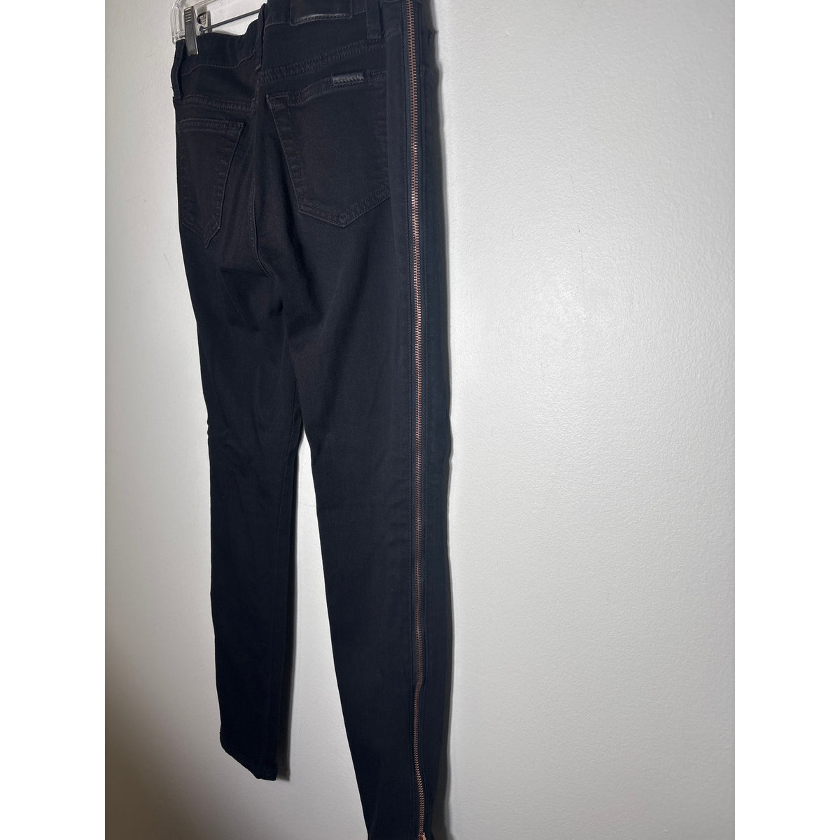 Joe's Jean Collection Black Denim Mid Rise Skinny Ankle Sz 25