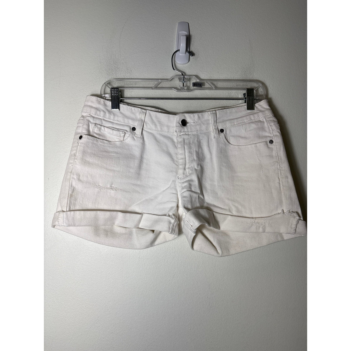 Paige White Denim Cuffed Shorts Sz 27