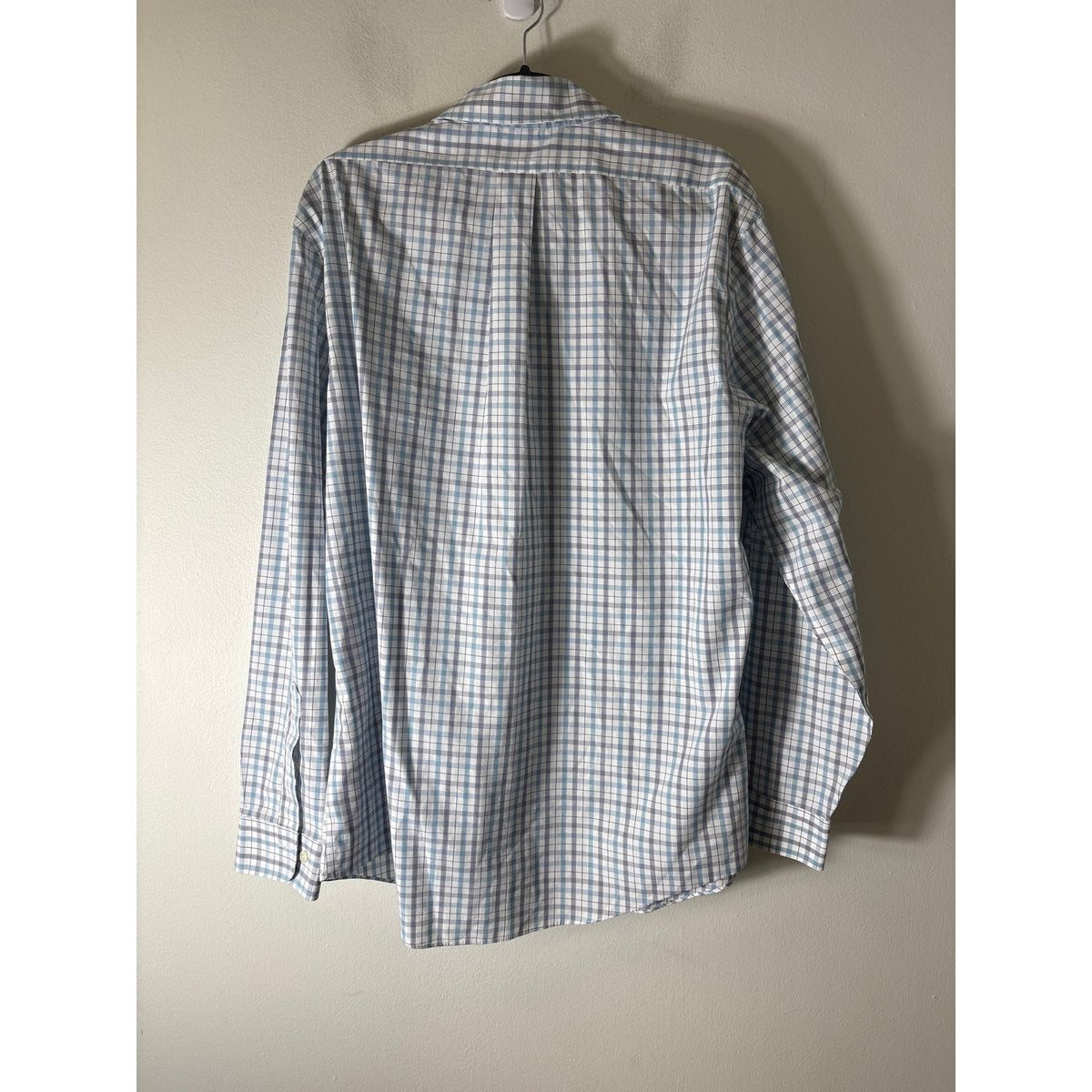Brooks Brothers Teal and Black Plaid Long Sleeve Button Down Shirt Sz XL