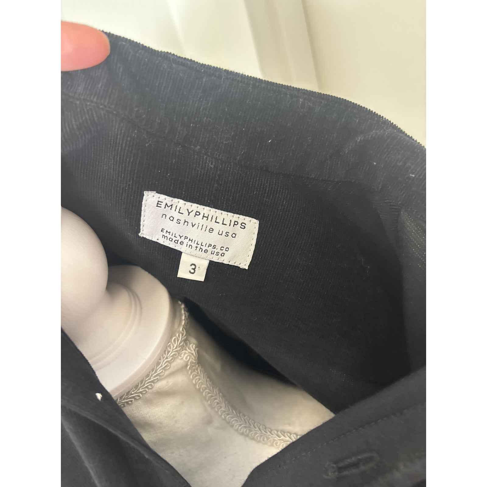 Emily Phillips Nashville Black Cordoroy Long Sleeve Button Up Maxi Dress Sz 3