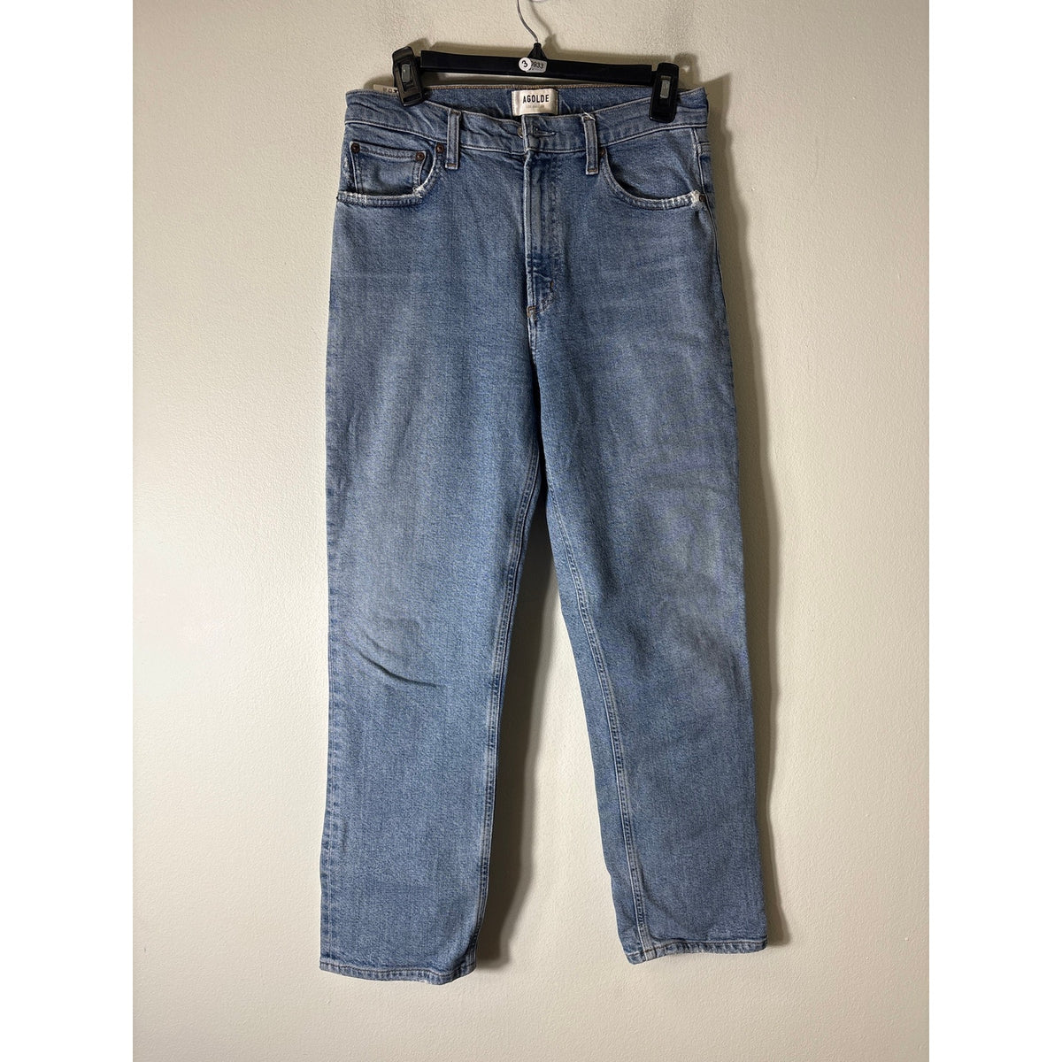 Agolde Medium Wash Straight Leg Denim Blue Jeans Sz 27