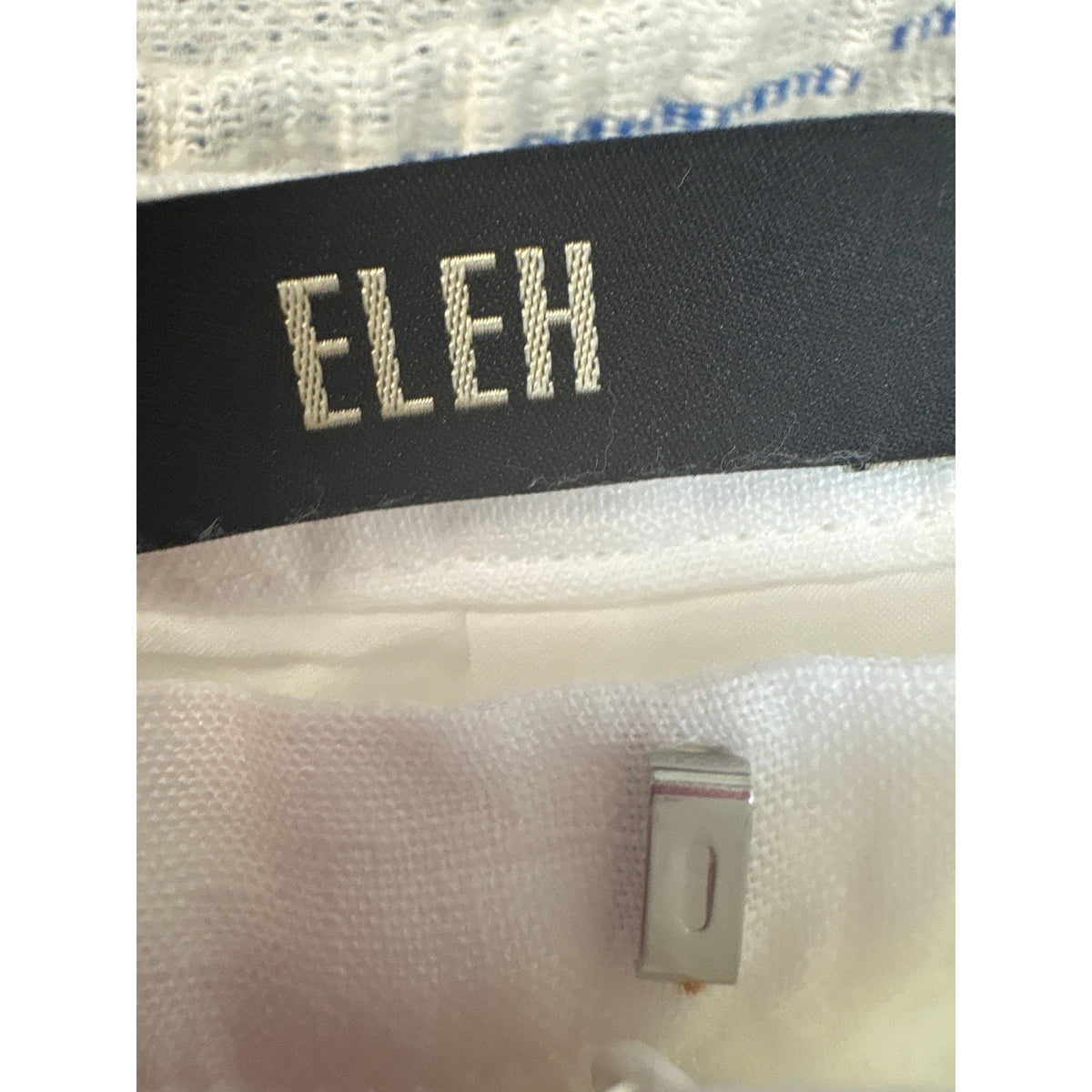 Eleh White Linen Wrap & Tie Front Pants Sz 42