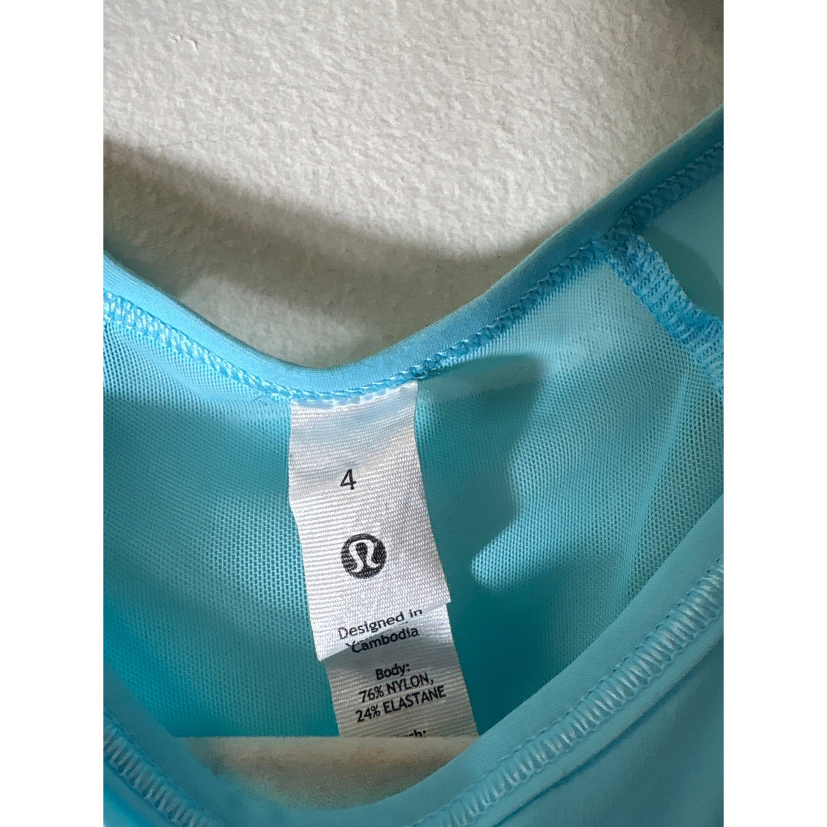 Lululemon Teal With Mesh Athletic Tank Sz 4