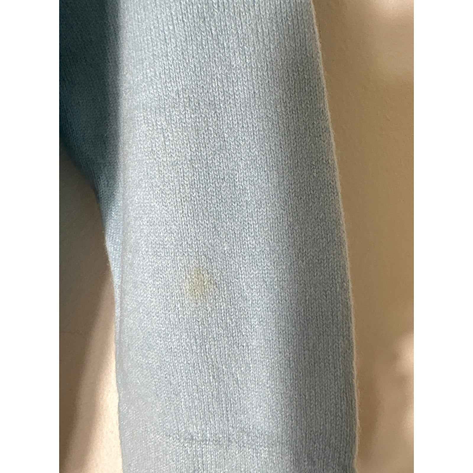 Vintage Dalton Cashmere Light Blue Cardigan with Knit Trim Sz XS