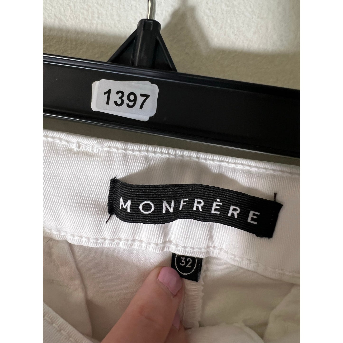 Monfrere White Cotton Golf Shorts Sz 32