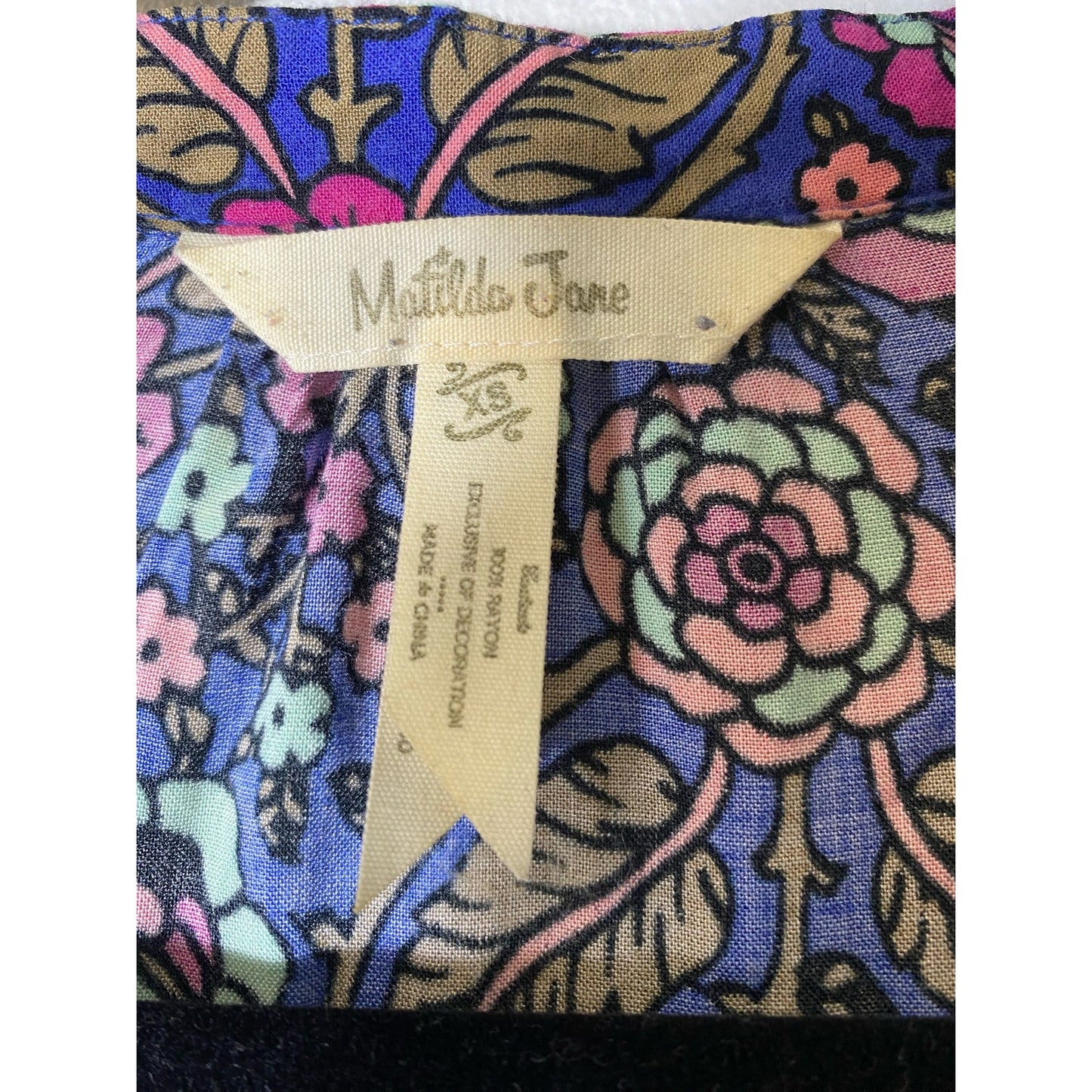 Matilda Jane Blue Floral Long Sleeve Dress size XS