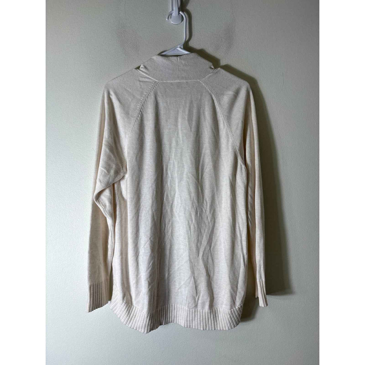Lilla P Off White Long Sleeve Knit Cardigan Sz S