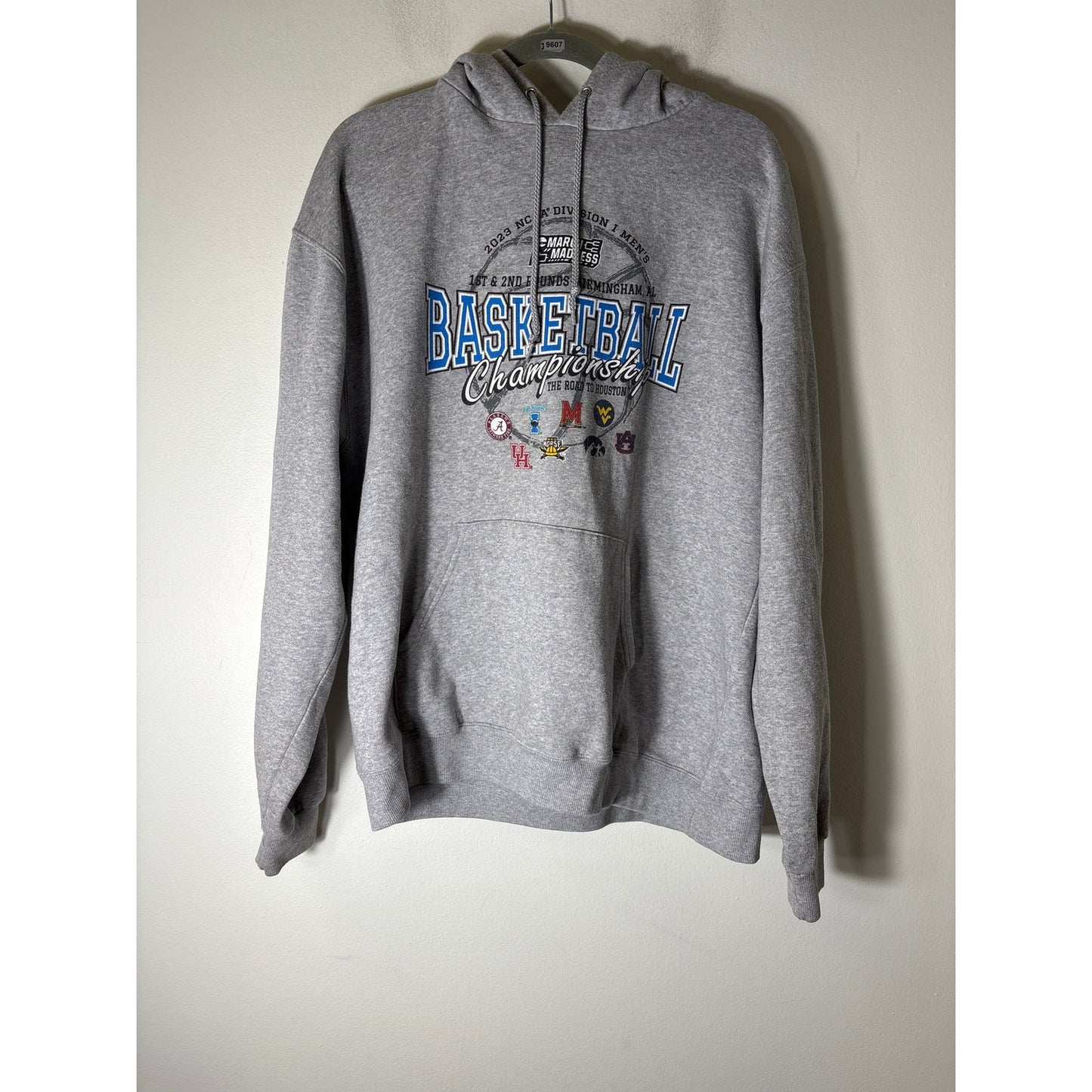 Men's March Madness Gray Hooded Sweat Shirt Sz XL