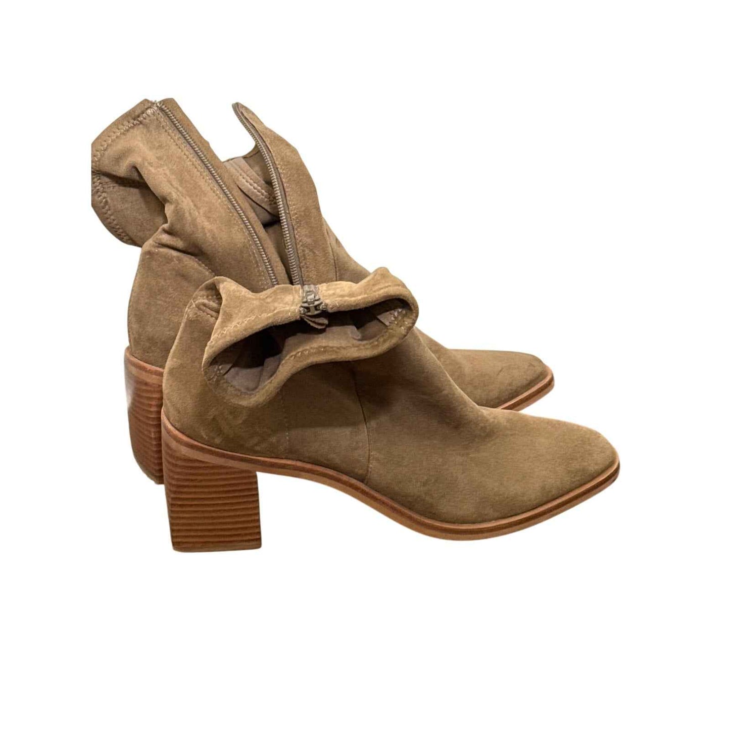 Dolce Vita Tan Suede Zip Up Bootie Sz 8