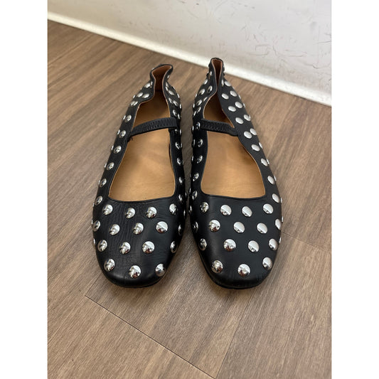Madewell Black and Silver Studded Ballet Flats Sz 8.5