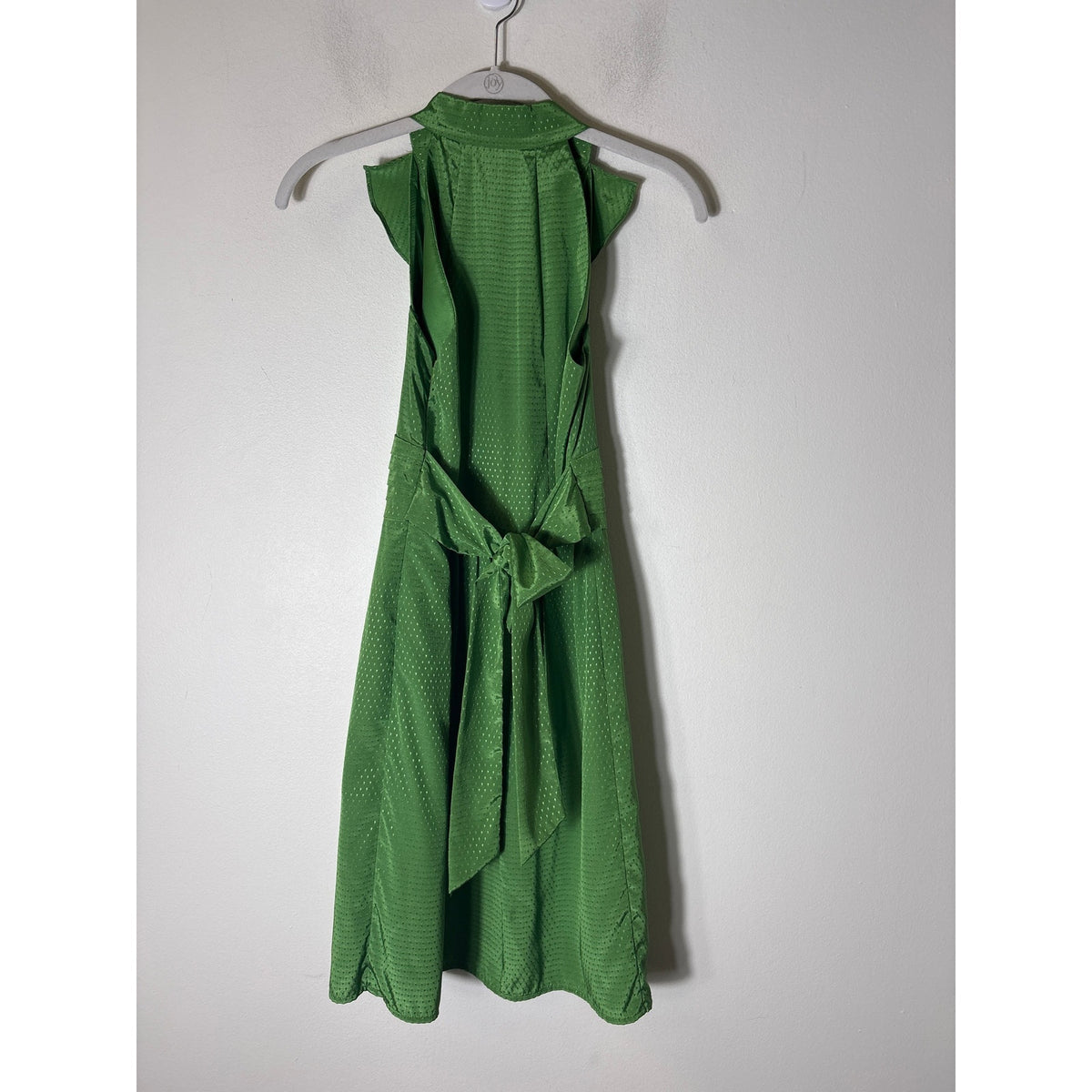 Gianni Bini Green Sleeveless Ruffled Collar Knee Length Dress Sz 0