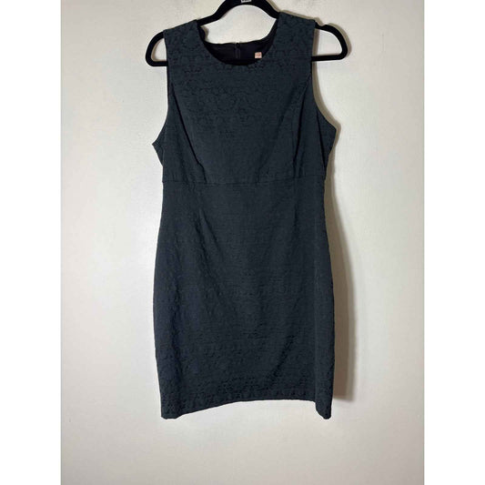 Bailey 44 Green on Black Jacquard Dress Sz L