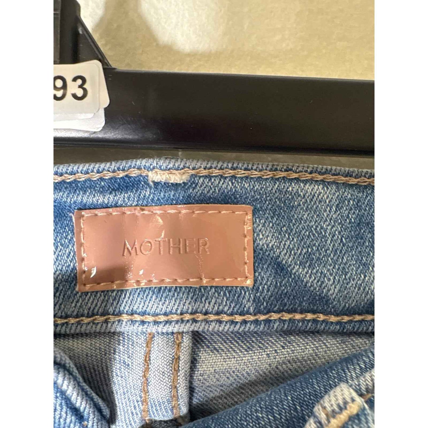 Mother "The Hustler Ankle Fray" Light Wash Blue Jeans 26
